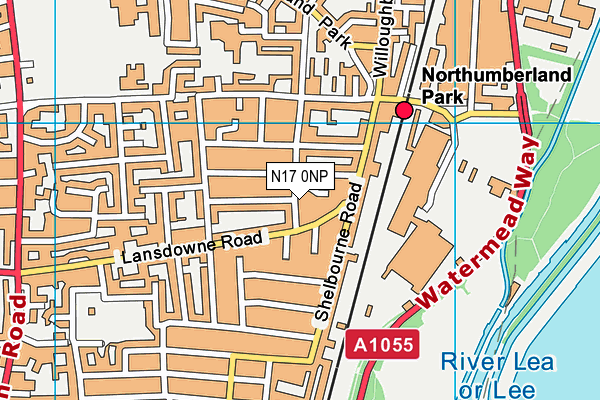 N17 0NP map - OS VectorMap District (Ordnance Survey)