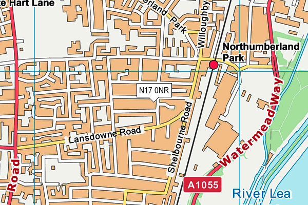 N17 0NR map - OS VectorMap District (Ordnance Survey)