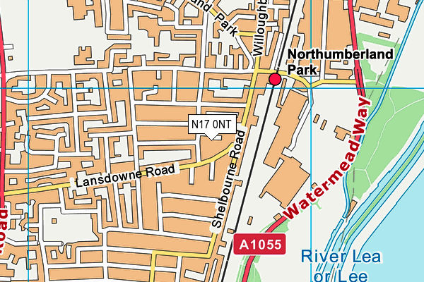 N17 0NT map - OS VectorMap District (Ordnance Survey)