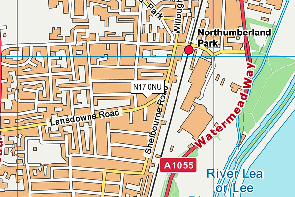 N17 0NU map - OS VectorMap District (Ordnance Survey)