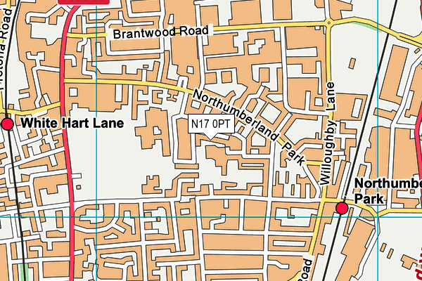 Lea Valley Primary School map (N17 0PT) - OS VectorMap District (Ordnance Survey)