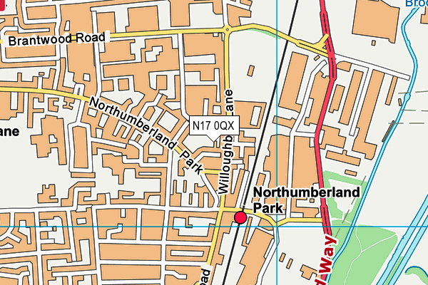 N17 0QX map - OS VectorMap District (Ordnance Survey)