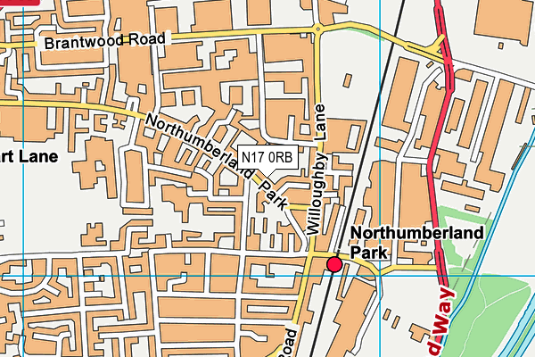 N17 0RB map - OS VectorMap District (Ordnance Survey)