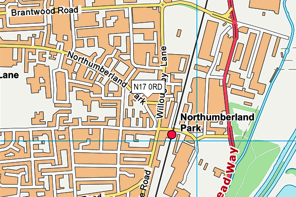 N17 0RD map - OS VectorMap District (Ordnance Survey)