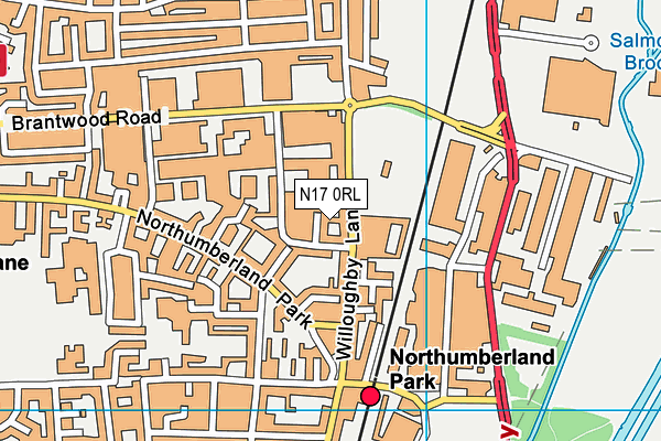 N17 0RL map - OS VectorMap District (Ordnance Survey)