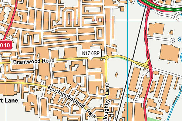N17 0RP map - OS VectorMap District (Ordnance Survey)