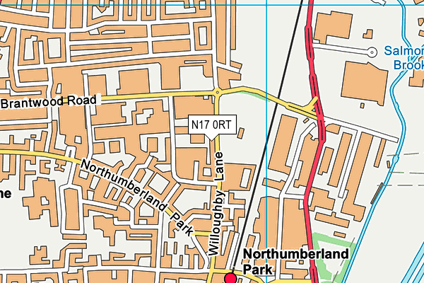 N17 0RT map - OS VectorMap District (Ordnance Survey)