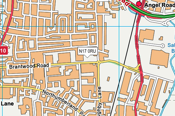 N17 0RU map - OS VectorMap District (Ordnance Survey)