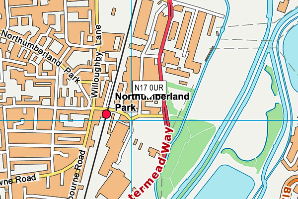 N17 0UR map - OS VectorMap District (Ordnance Survey)