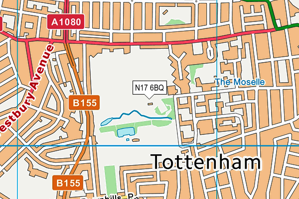 Lordship Recreation Ground map (N17 6BQ) - OS VectorMap District (Ordnance Survey)