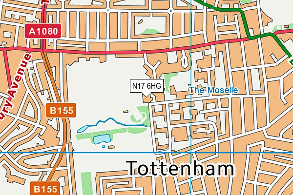 N17 6HG map - OS VectorMap District (Ordnance Survey)