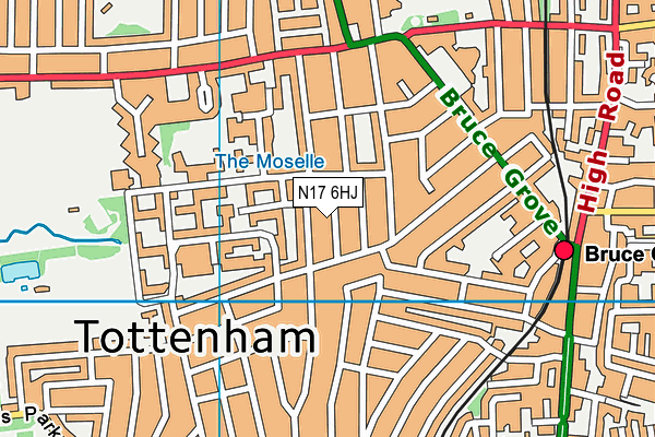 N17 6HJ map - OS VectorMap District (Ordnance Survey)