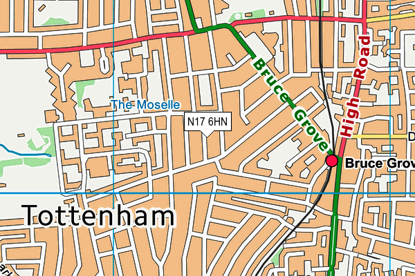 N17 6HN map - OS VectorMap District (Ordnance Survey)