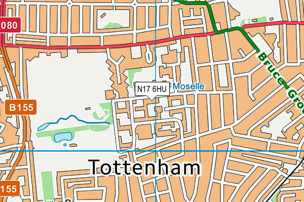 N17 6HU map - OS VectorMap District (Ordnance Survey)