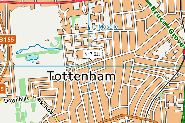 N17 6JJ map - OS VectorMap District (Ordnance Survey)