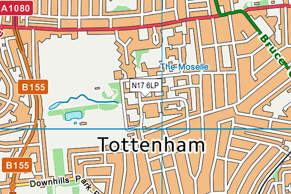 N17 6LP map - OS VectorMap District (Ordnance Survey)