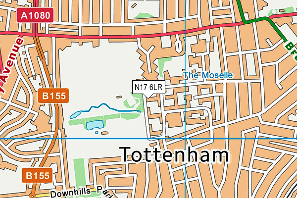 N17 6LR map - OS VectorMap District (Ordnance Survey)