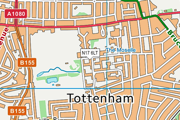 N17 6LT map - OS VectorMap District (Ordnance Survey)