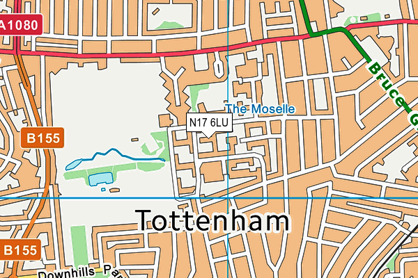 N17 6LU map - OS VectorMap District (Ordnance Survey)