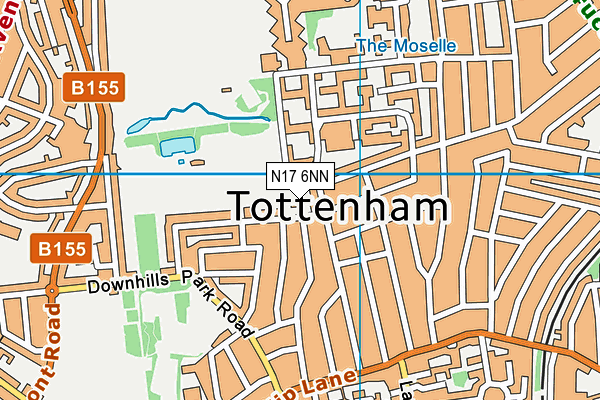 N17 6NN map - OS VectorMap District (Ordnance Survey)