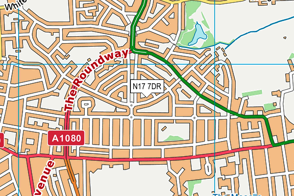 N17 7DR map - OS VectorMap District (Ordnance Survey)