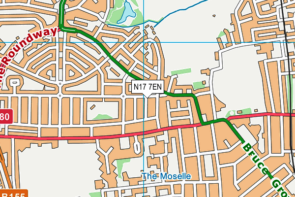 N17 7EN map - OS VectorMap District (Ordnance Survey)