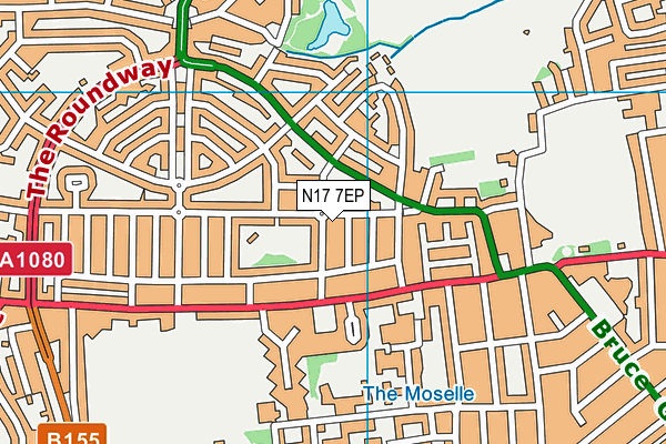 N17 7EP map - OS VectorMap District (Ordnance Survey)