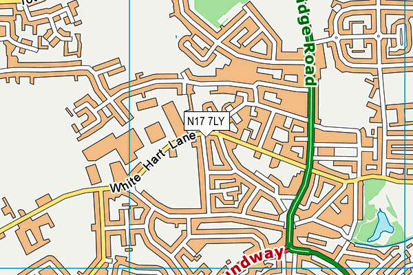 N17 7LY map - OS VectorMap District (Ordnance Survey)