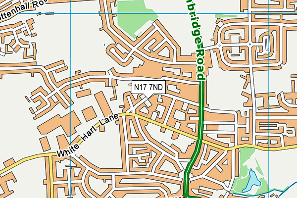 N17 7ND map - OS VectorMap District (Ordnance Survey)