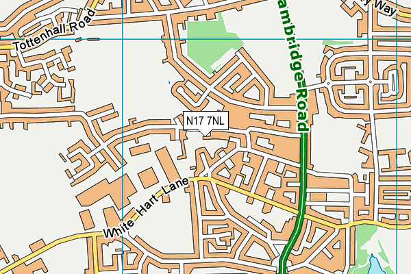 N17 7NL map - OS VectorMap District (Ordnance Survey)