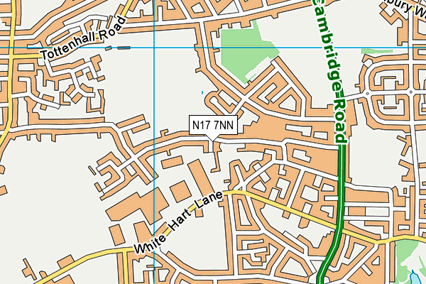 N17 7NN map - OS VectorMap District (Ordnance Survey)