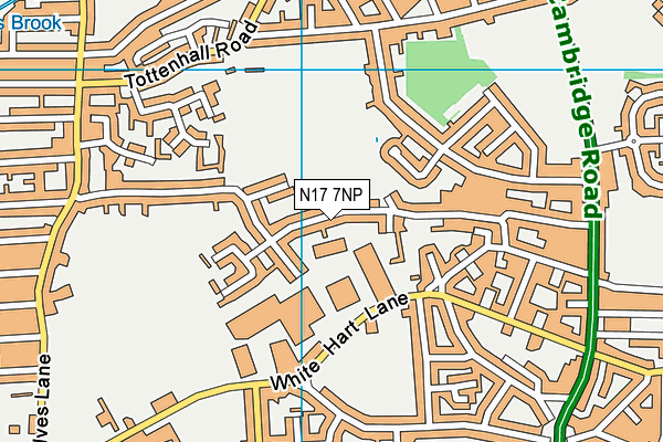 N17 7NP map - OS VectorMap District (Ordnance Survey)