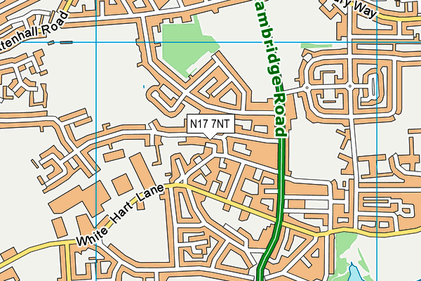 N17 7NT map - OS VectorMap District (Ordnance Survey)
