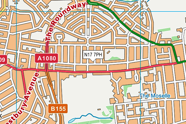 N17 7PH map - OS VectorMap District (Ordnance Survey)