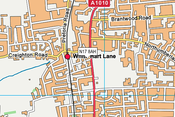 N17 8AH map - OS VectorMap District (Ordnance Survey)