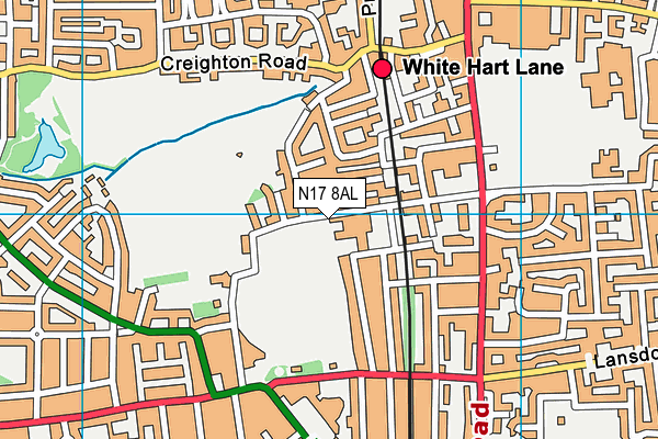 N17 8AL map - OS VectorMap District (Ordnance Survey)