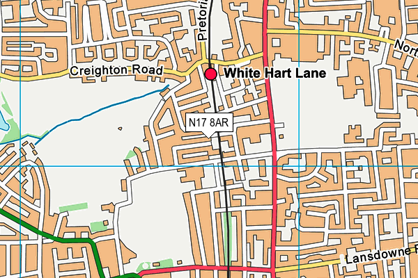 N17 8AR map - OS VectorMap District (Ordnance Survey)