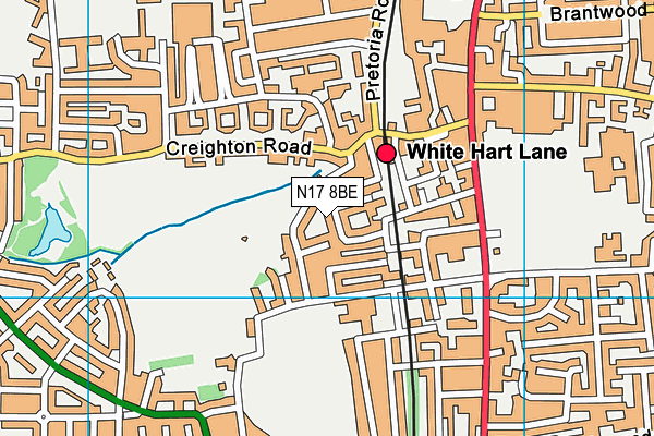 N17 8BE map - OS VectorMap District (Ordnance Survey)