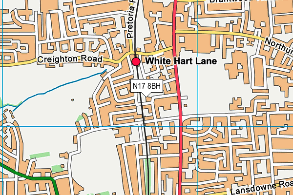 N17 8BH map - OS VectorMap District (Ordnance Survey)