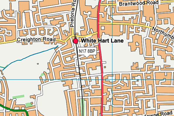 N17 8BP map - OS VectorMap District (Ordnance Survey)