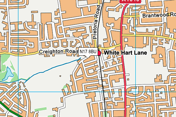 N17 8BU map - OS VectorMap District (Ordnance Survey)