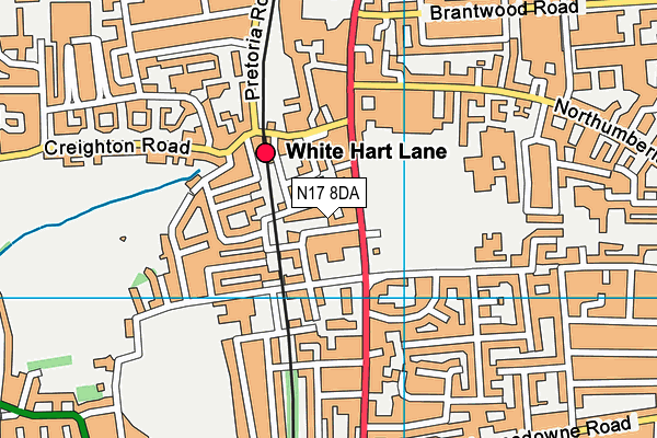 N17 8DA map - OS VectorMap District (Ordnance Survey)
