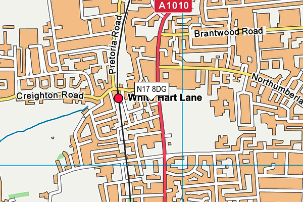 N17 8DG map - OS VectorMap District (Ordnance Survey)