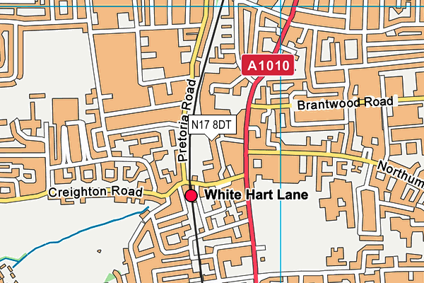 N17 8DT map - OS VectorMap District (Ordnance Survey)