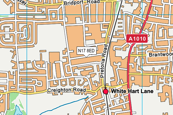 N17 8ED map - OS VectorMap District (Ordnance Survey)