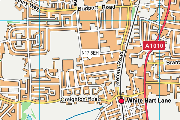 N17 8EH map - OS VectorMap District (Ordnance Survey)