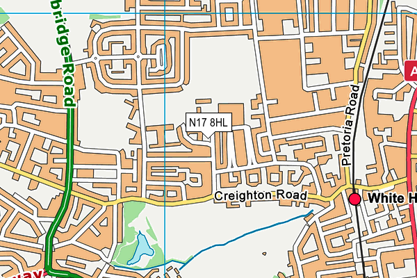 N17 8HL map - OS VectorMap District (Ordnance Survey)