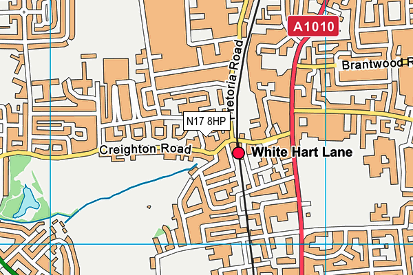 N17 8HP map - OS VectorMap District (Ordnance Survey)