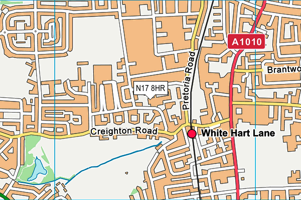 Middlesex University (Tottenham Campus) (Closed) map (N17 8HR) - OS VectorMap District (Ordnance Survey)