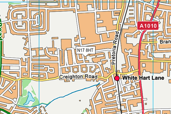 N17 8HT map - OS VectorMap District (Ordnance Survey)